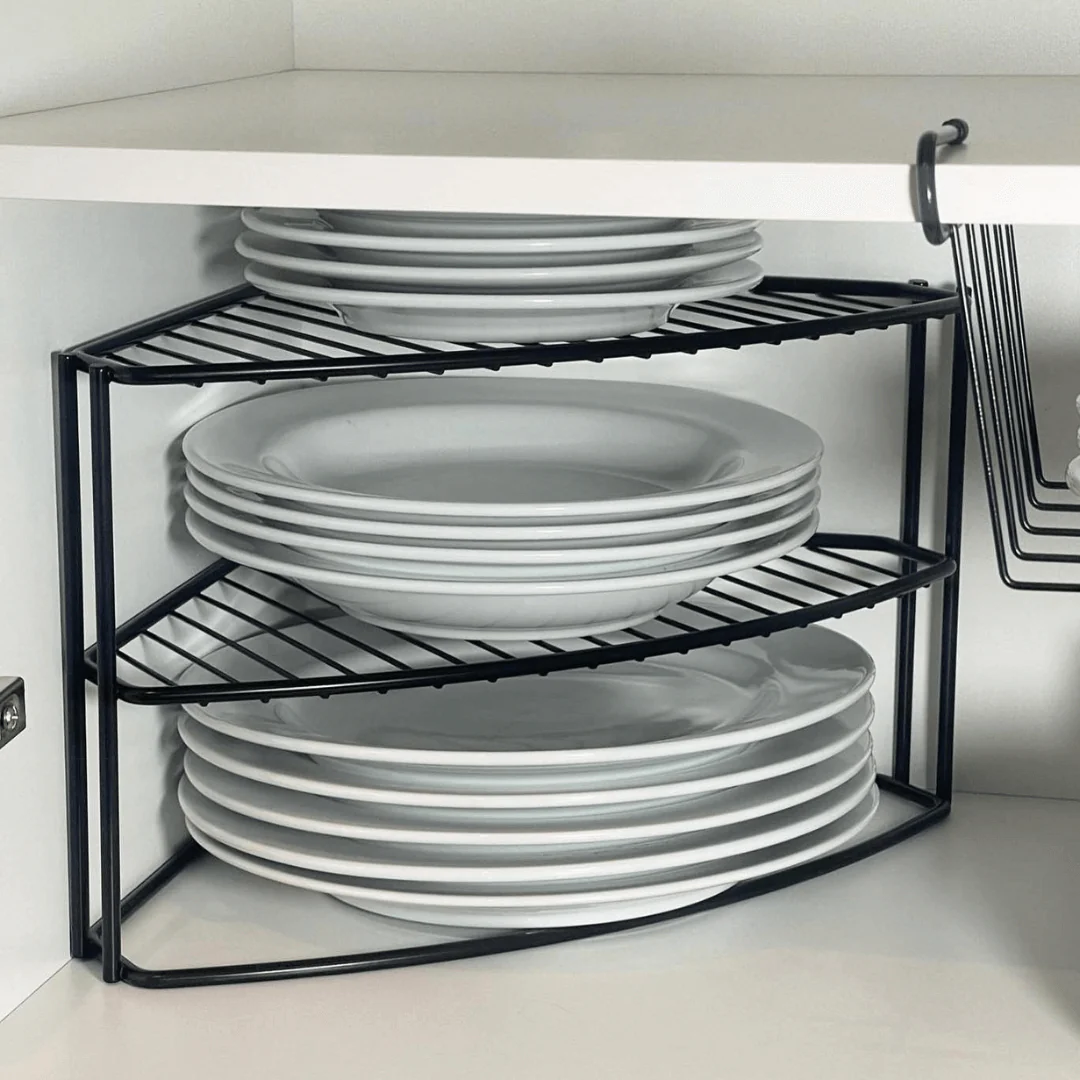 Organizador De Canto 3 Níveis Preto Fosco Linha Black