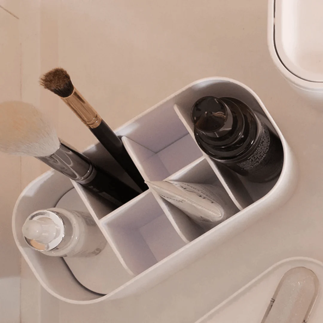 Organizador de Maquiagem com Divisórias Bold Branco 16,8cm - Image 2