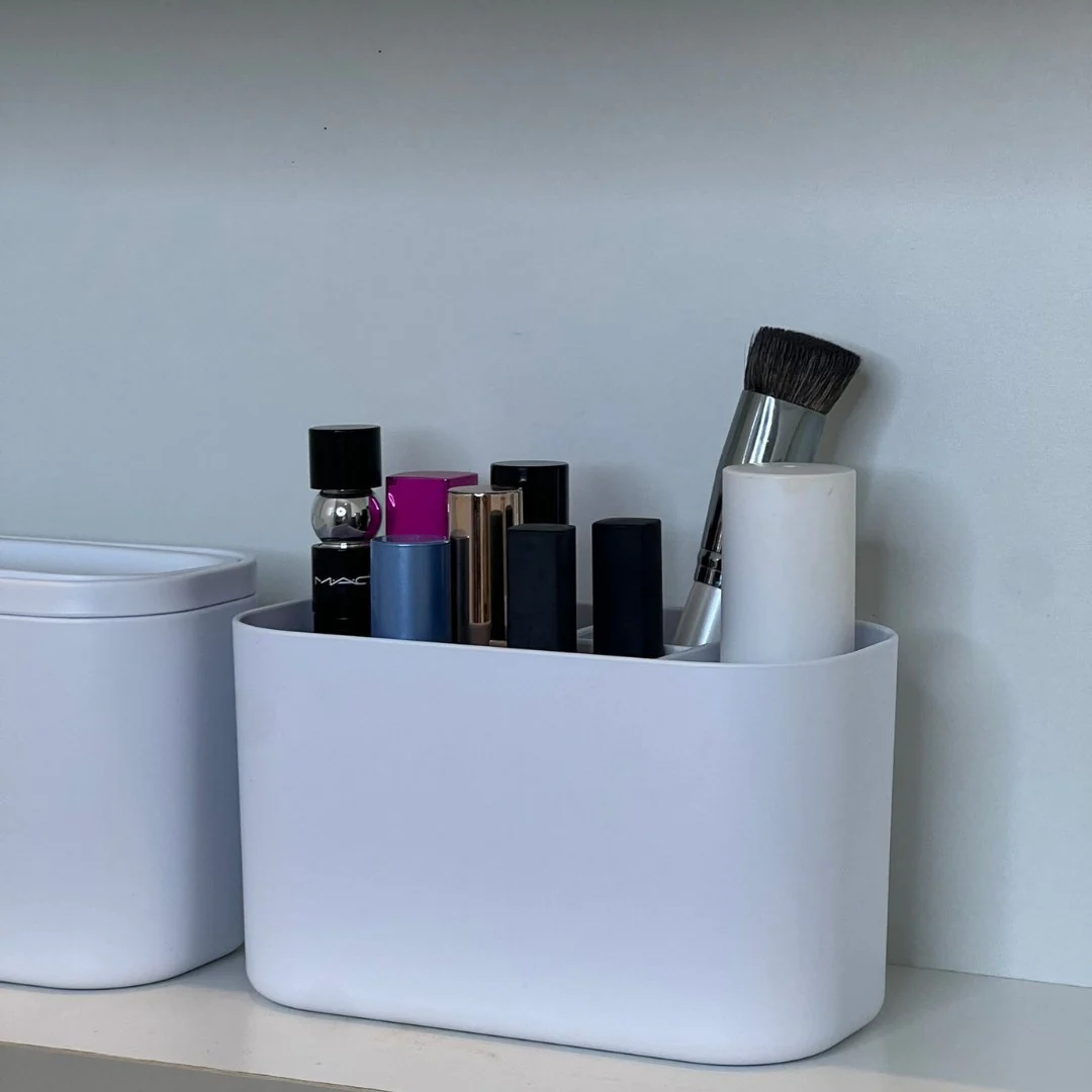 Organizador de Maquiagem com Divisórias Bold Branco 16,8cm - Image 3