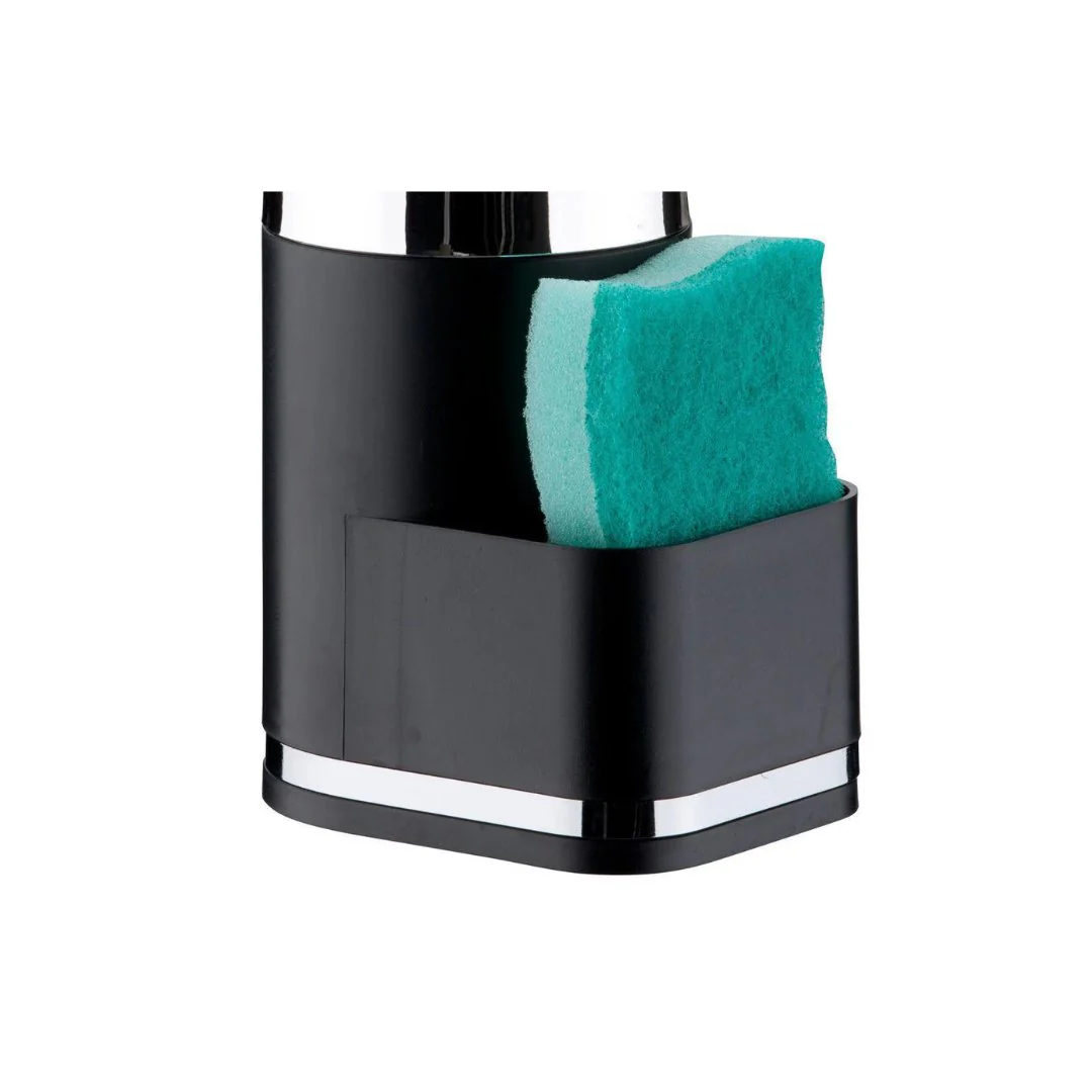 Dispenser Porta Detergente Organizador De Pia Preto e Cromado - Image 6