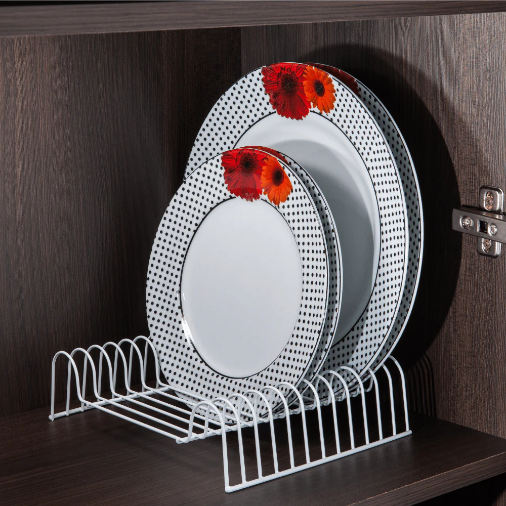Organizador De Pratos 12 Posições 20 cm Branco