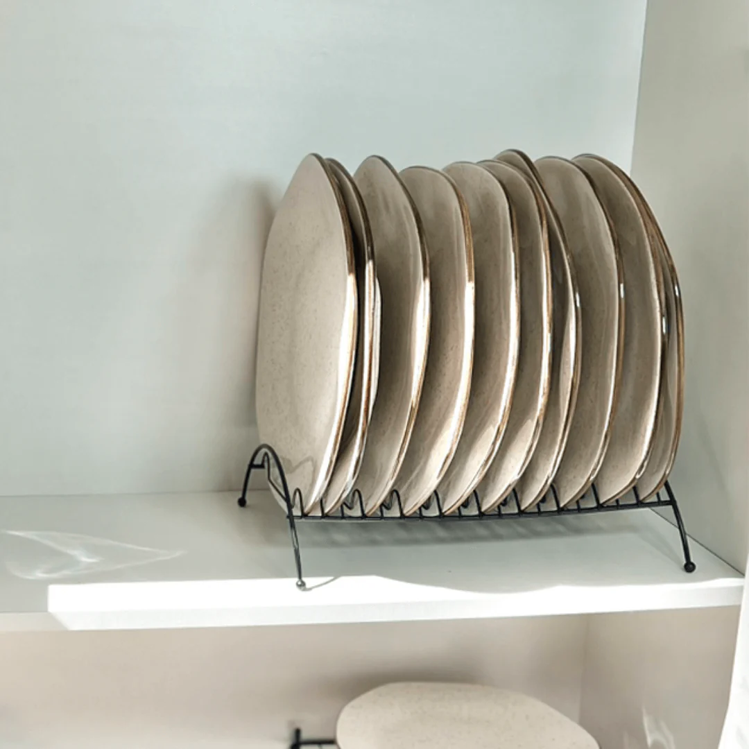 Organizador De Pratos Para Armário e Pia Preto Linha Black - Image 3