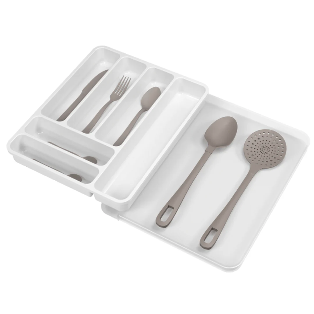 Organizador de Talheres com Tampa Extensível Perfect Branco 35,9cm - Image 2