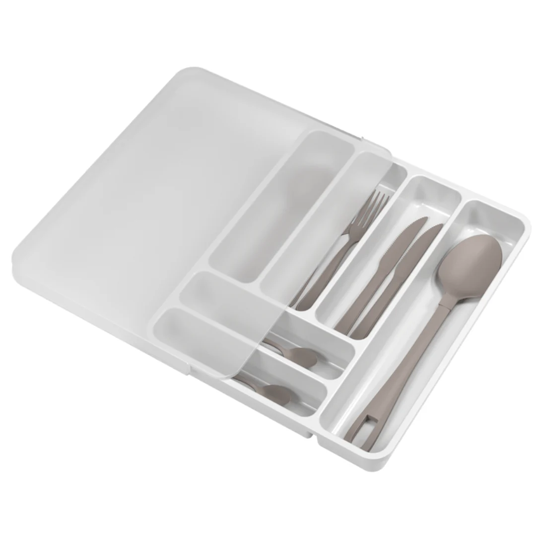Organizador de Talheres com Tampa Extensível Perfect Branco 35,9cm - Image 3