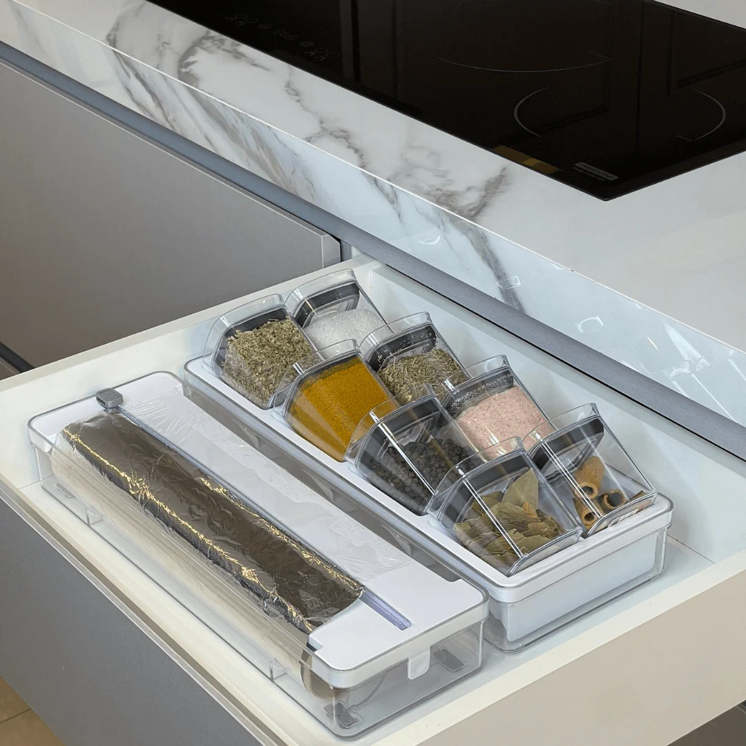 Organizador e Cortador de Rolos Duplo Clear Branco - Image 11