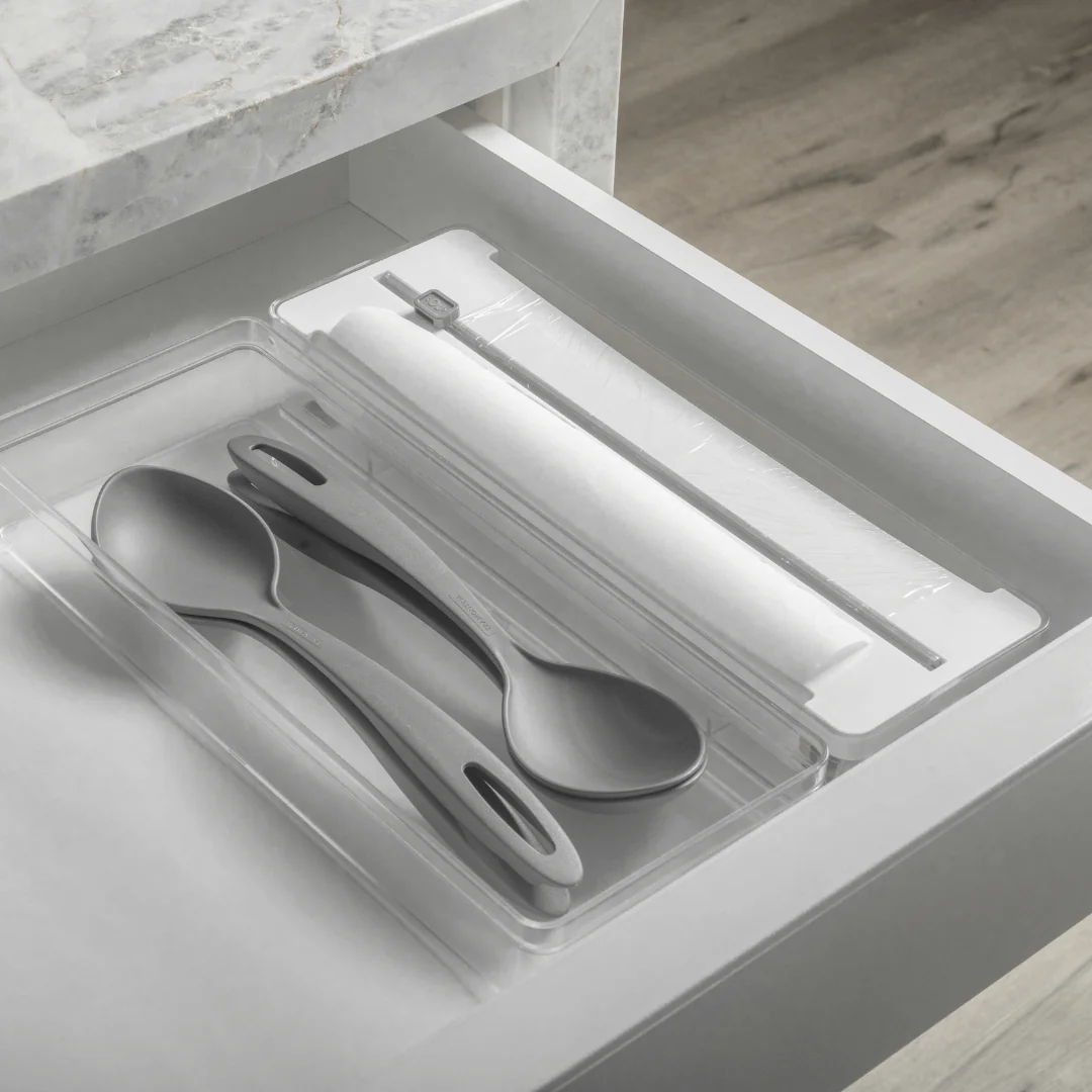 Organizador e Cortador de Rolos Duplo Clear Branco - Image 15