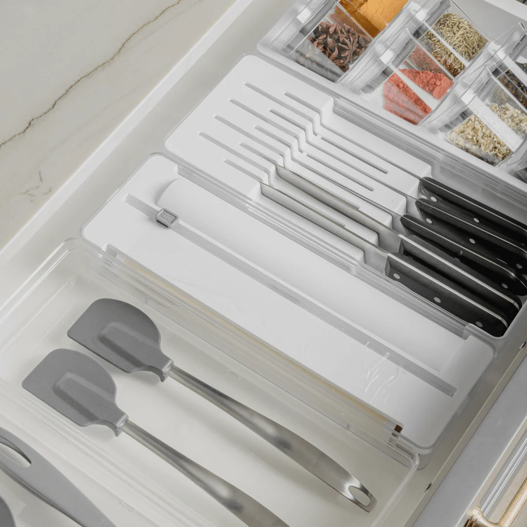 Organizador e Cortador de Rolos Duplo Clear Branco - Image 16