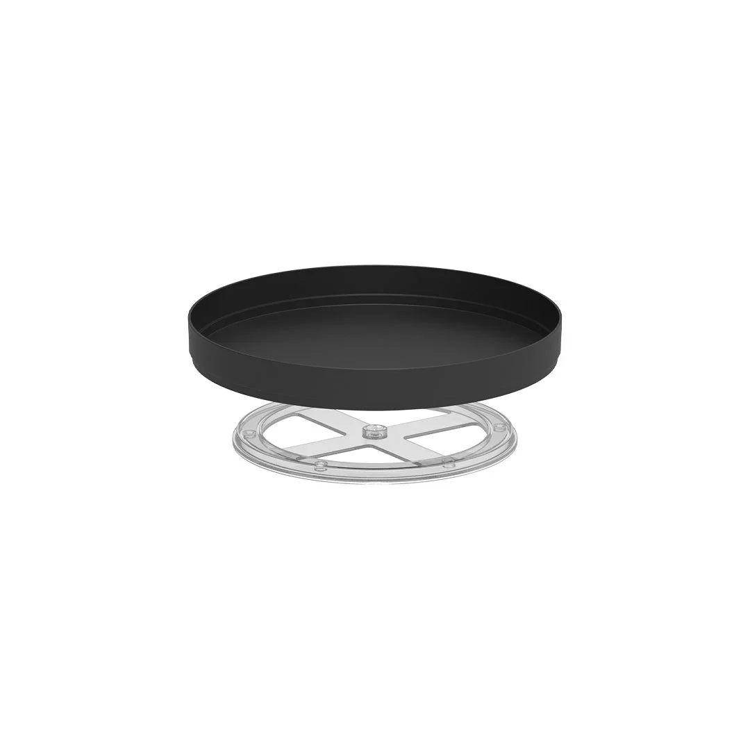 Organizador Giratório Lume Plástico Preto 25,5cm - Image 6