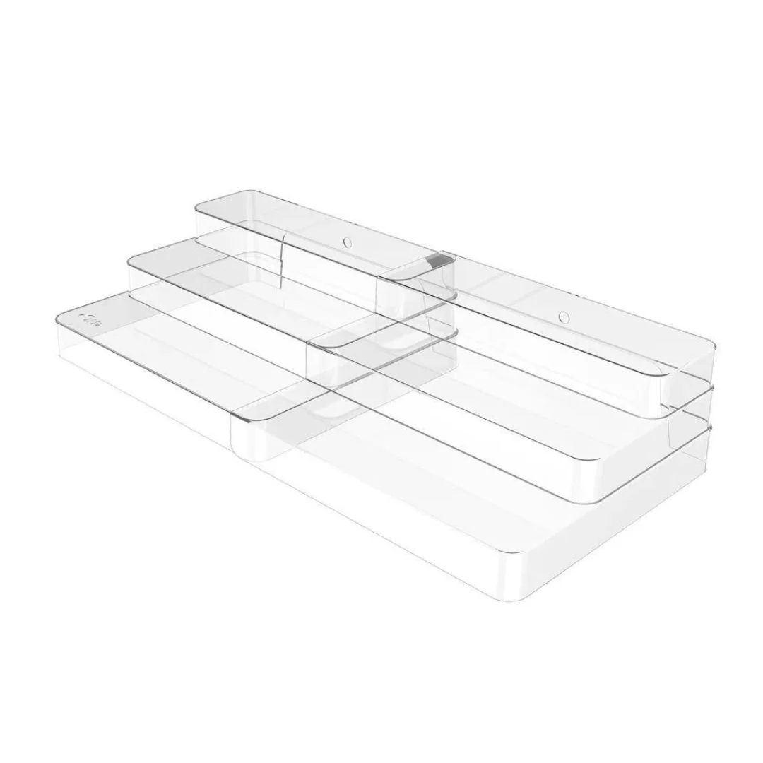 Organizador Multinivel Extensivel Clear Transparente 25cm x 29-54cm x 10,3cm - Image 7