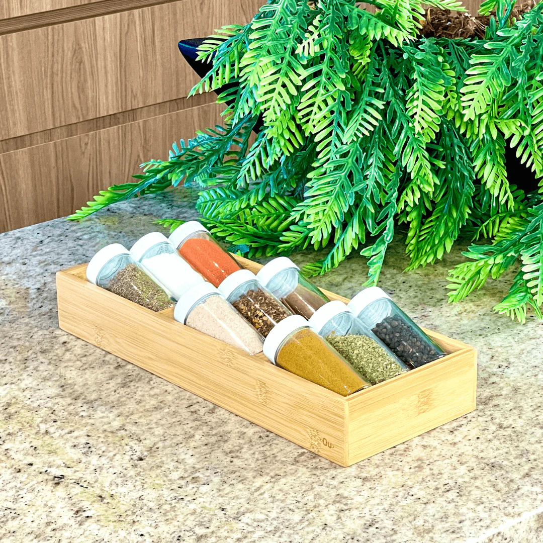 Organizador para Temperos Keep de Bambu 10 Peças - Image 3