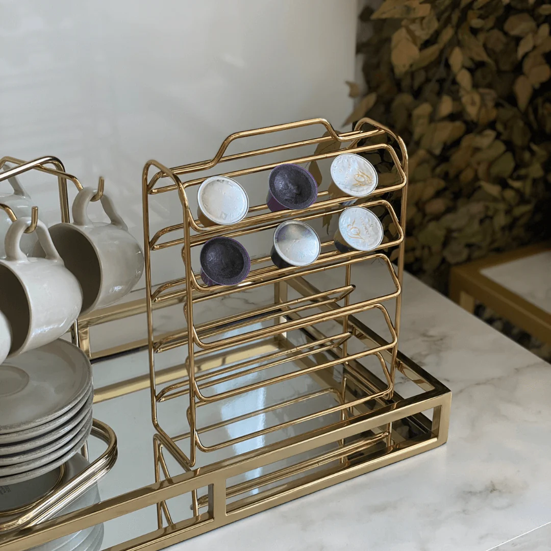 Organizador Porta Cápsulas de Café Nespresso Dourado - Image 4