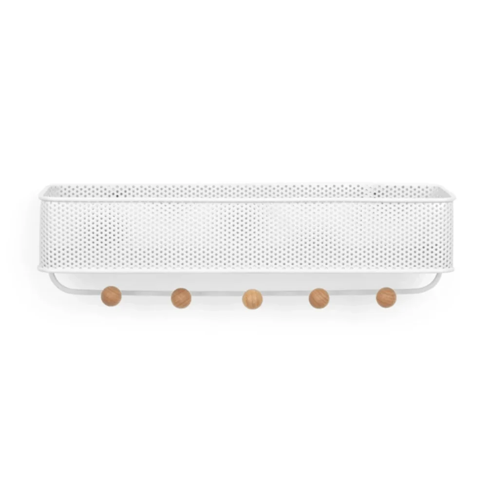 Organizador Porta Chaves e Correspondências Estique com 5 Ganchos Branco - Image 5