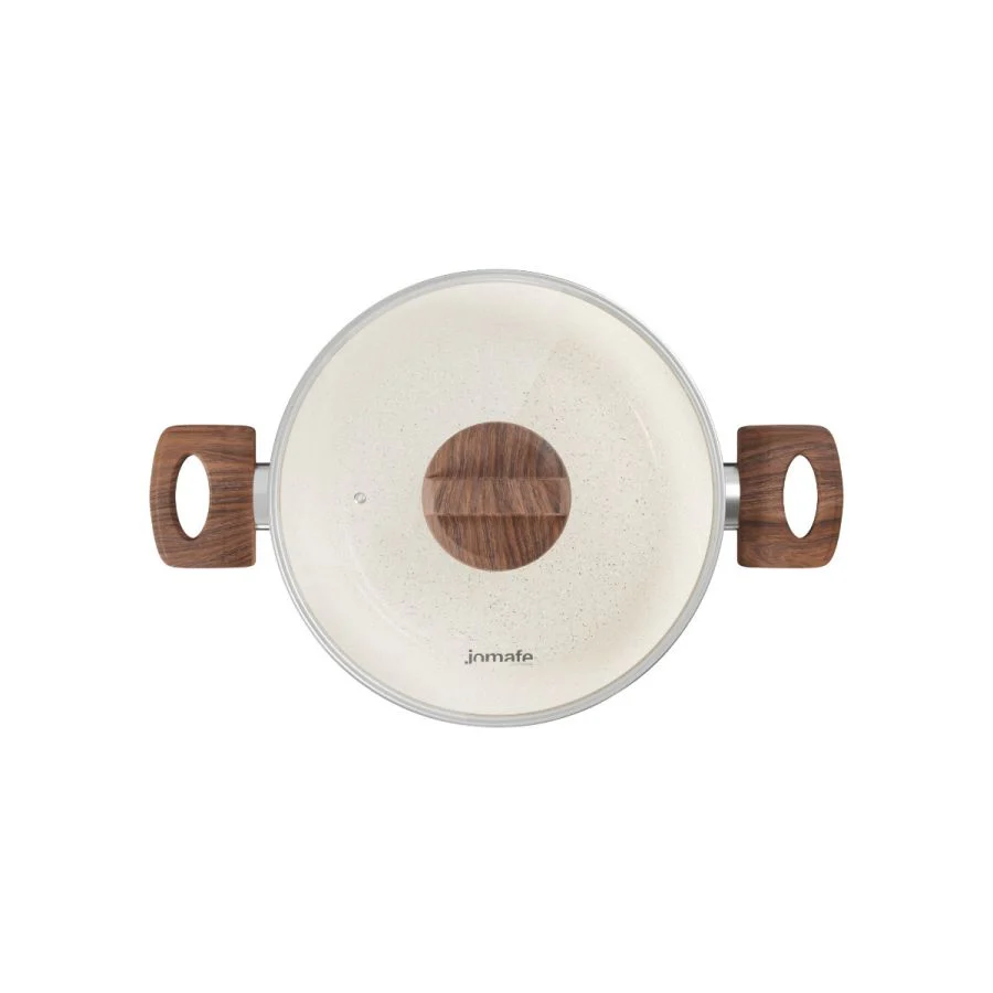 Panela Caçarola Antiaderente Aluminio Forjado Oslo Stone Branca 20cm Design Moderno - Image 3