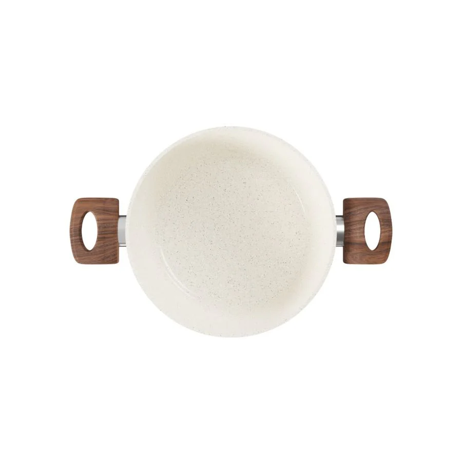 Panela Caçarola Antiaderente Aluminio Forjado Oslo Stone Branca 20cm Design Moderno - Image 4