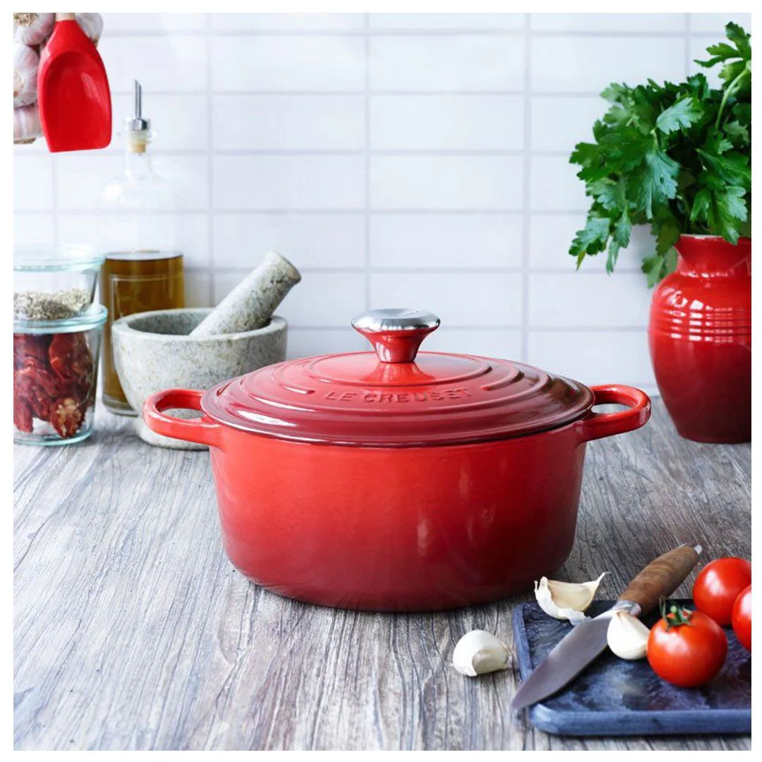 Panela Redonda Ferro Signature Vermelha Le Creuset - 22 cm - Image 4