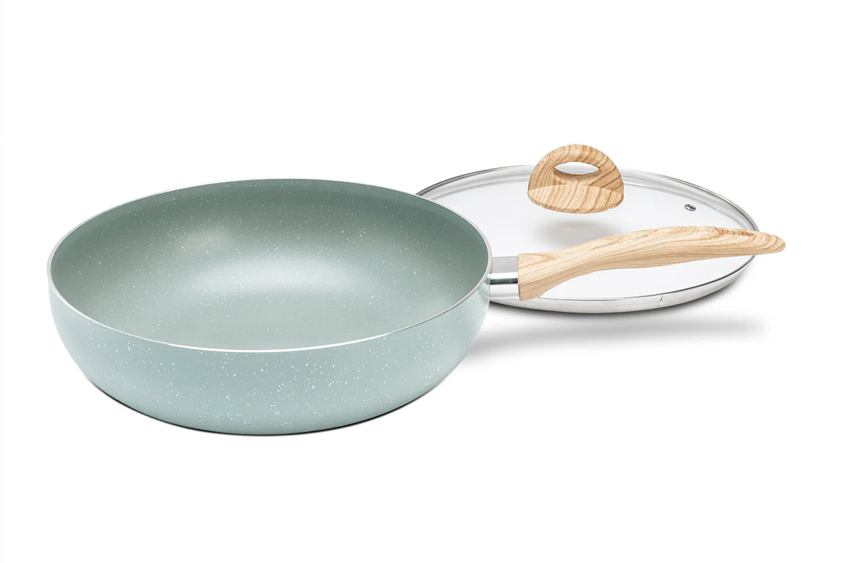 Panela Wok com Tampa Fundo de Indução Botanika Verde 3,4 Litros - Image 6
