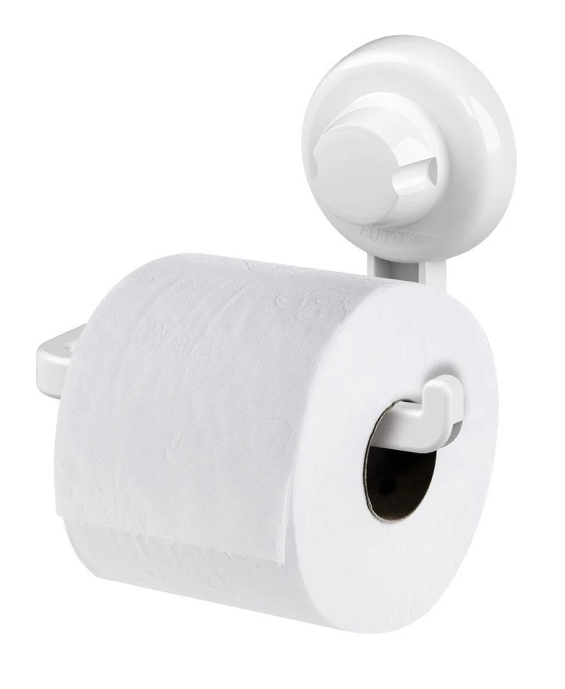 Porta Papel Higiênico Papeleira com Ventosa Branca - Image 2
