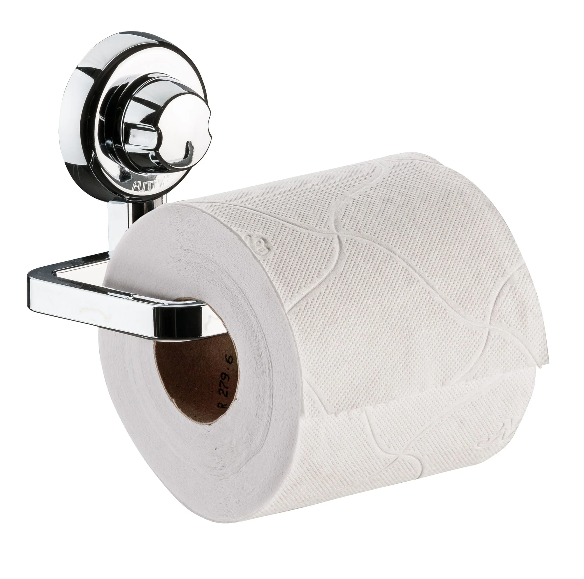 Suporte Porta Papel Higiênico Plástico com Ventosa 13cm Cromada Alta Fixação - Image 4