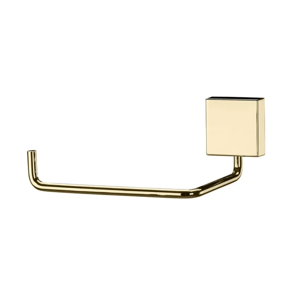 Suporte Porta Papel Higiênico de Parede Fixação Parafuso Dourado - Image 4