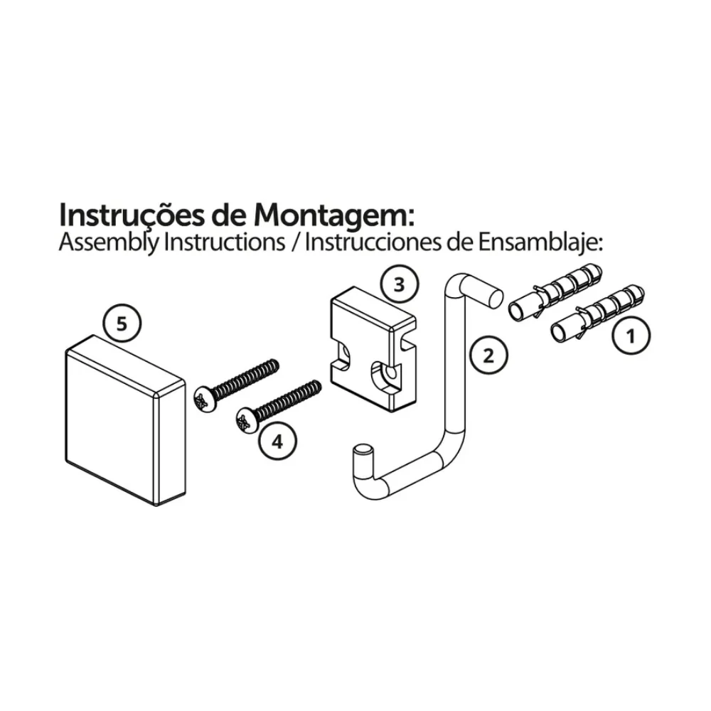 Suporte Porta Papel Higiênico de Parede Fixação Parafuso Dourado - Image 5