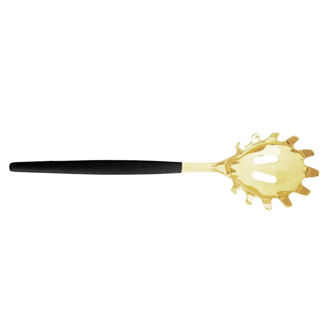Pegador de Massa Macarrão Aço Inox Opera Champanhe Preta 24,5cm - Image 3