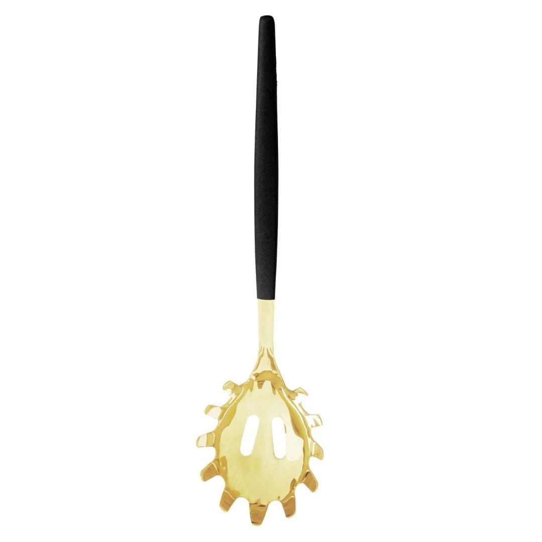 Pegador de Massa Macarrão Aço Inox Opera Champanhe Preta 24,5cm - Image 4
