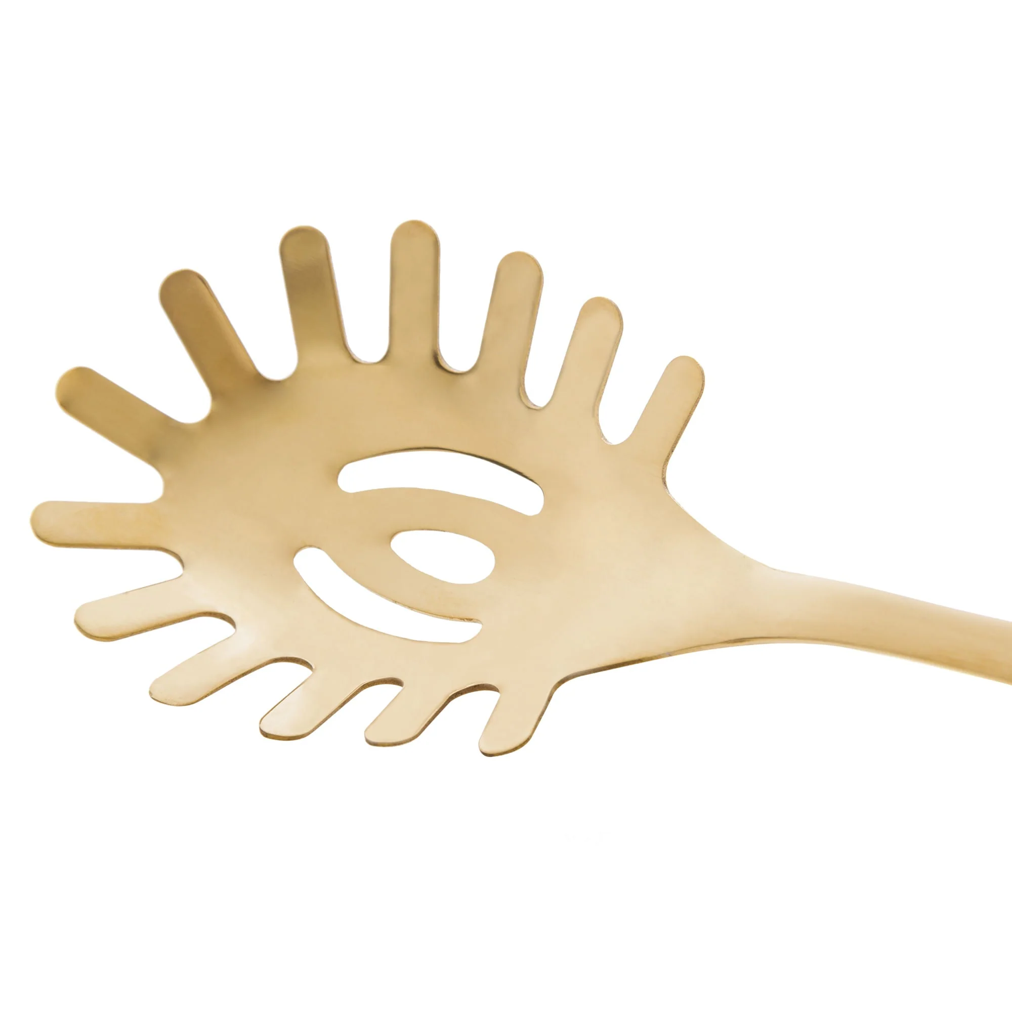Pegador para Macarrão Positano em Aço Inox Dourado 27,5cm - Image 4
