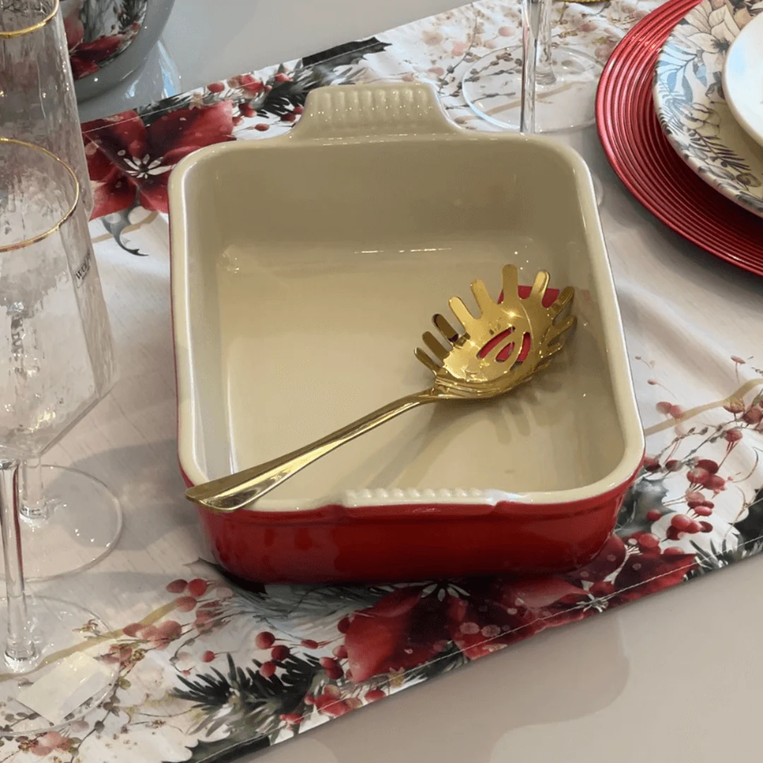 Pegador para Macarrão Positano em Aço Inox Dourado 27,5cm - Image 6