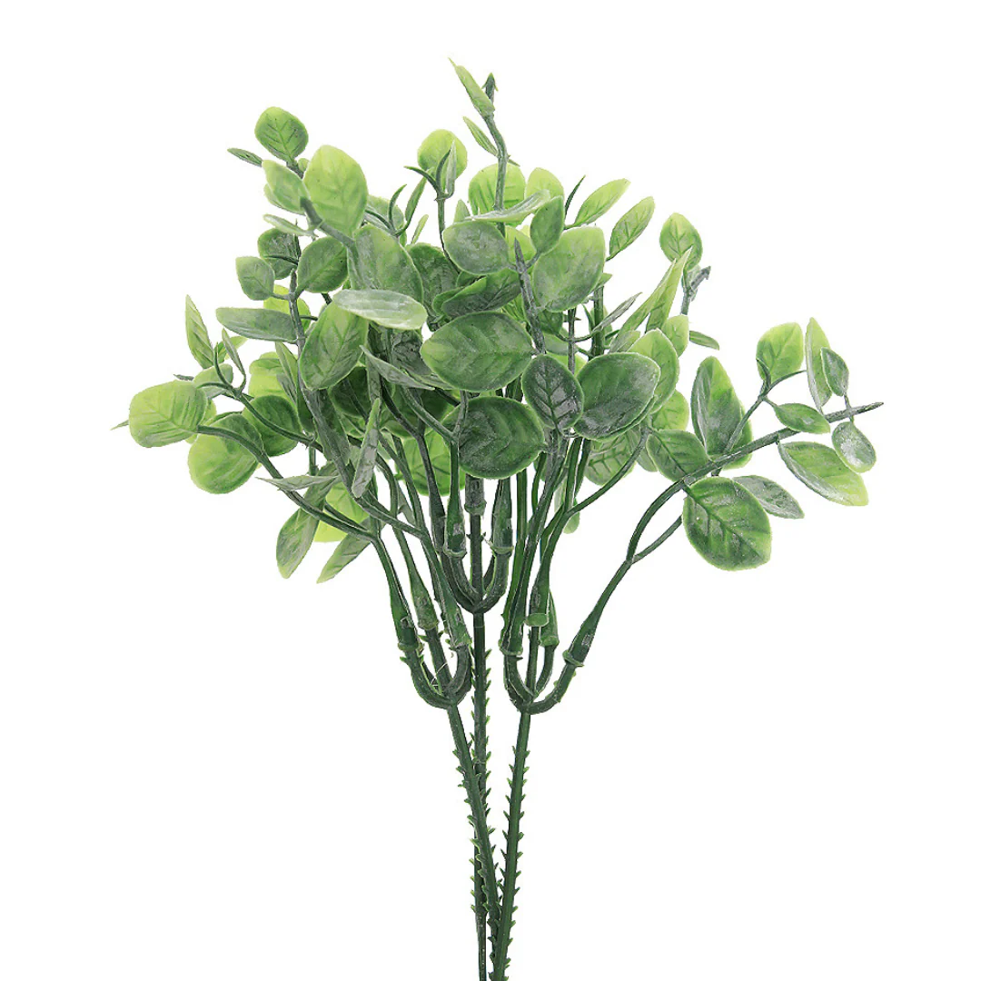 Pick de Folhas Plásticas Flocadas Verde - Image 3