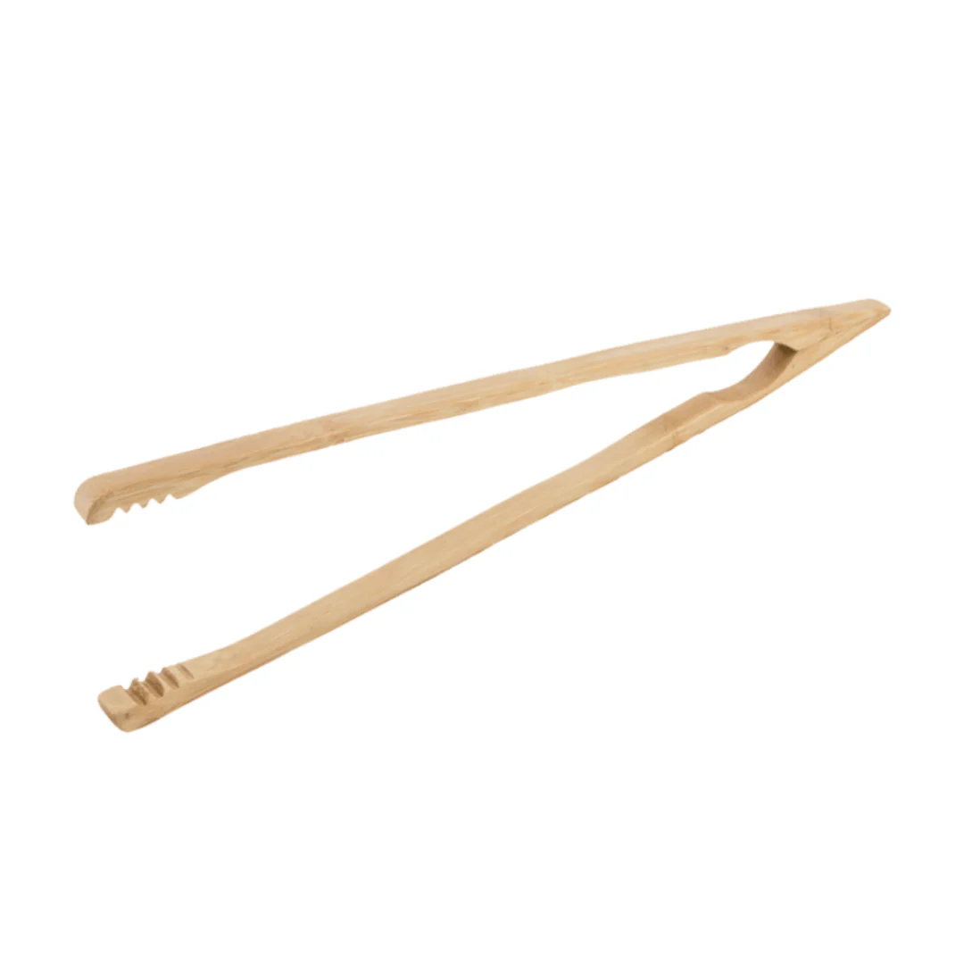 Pinça Pegador Multiuso em Bambu 36cm x 2cm x 1,5cm