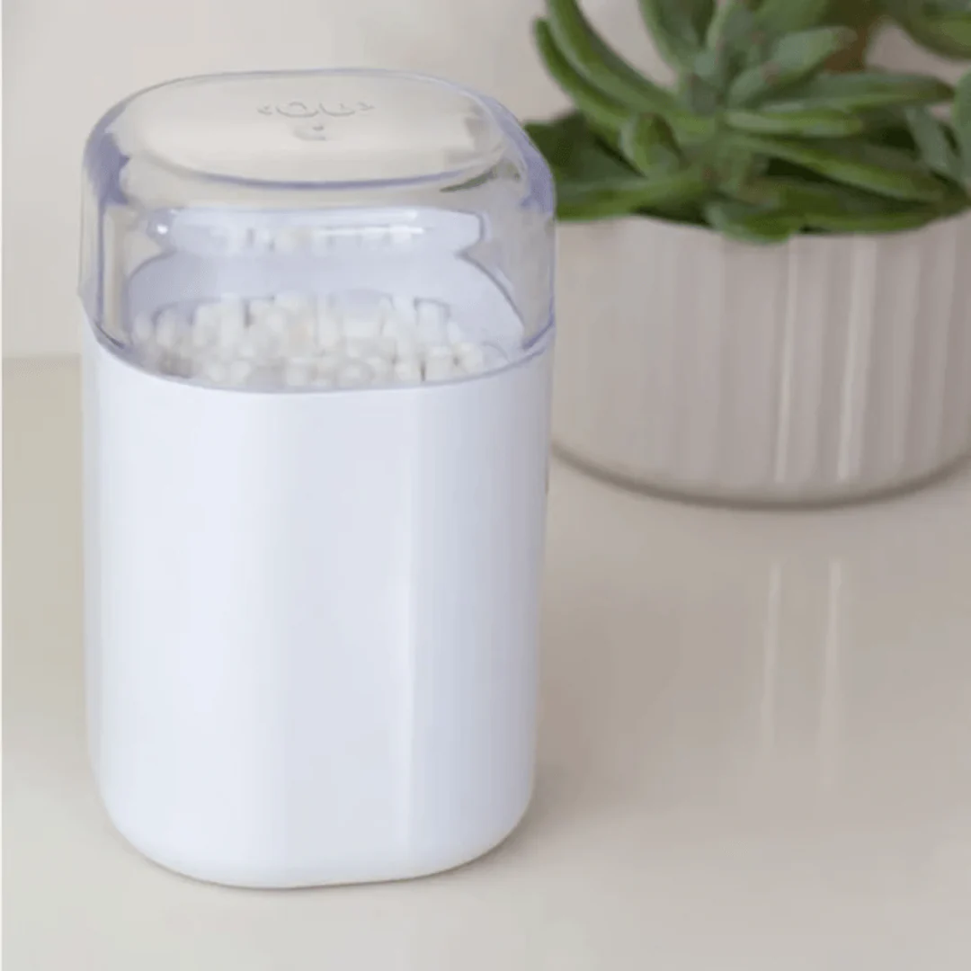 Porta Algodão Dual Branco