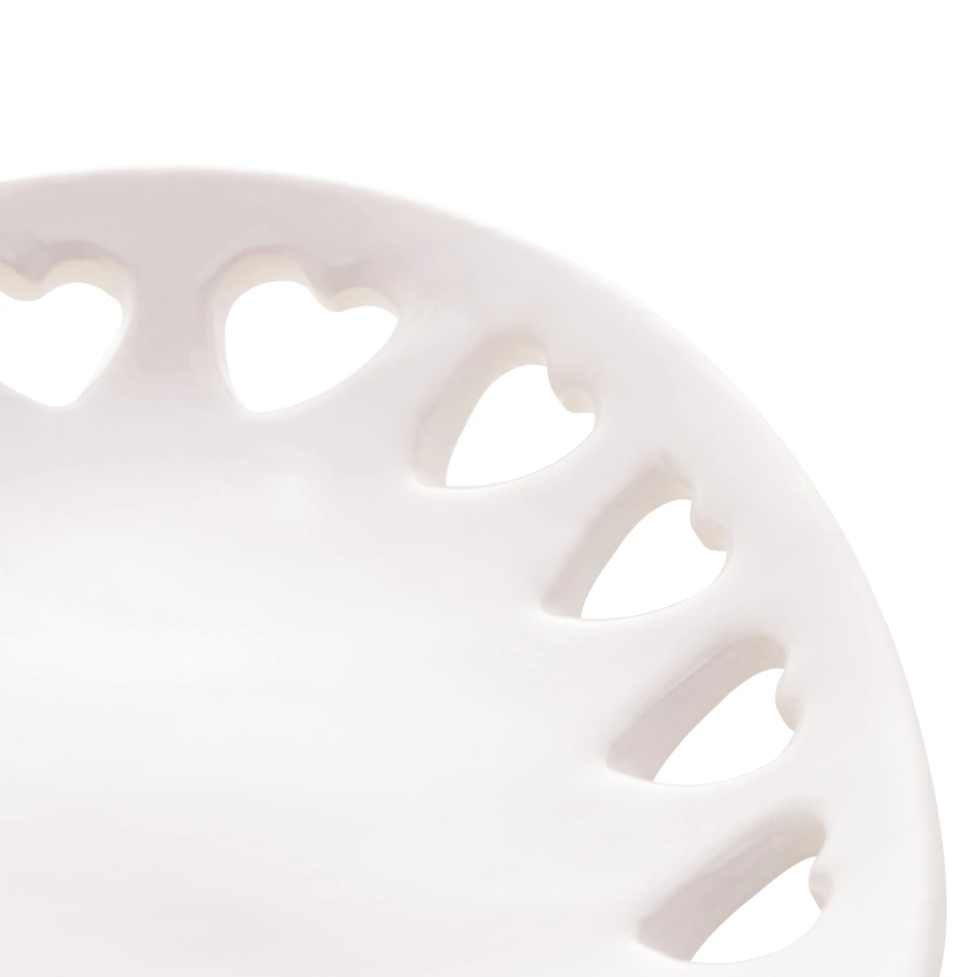 Porta Anéis de Cerâmica Coração Branco 14cm - Image 4