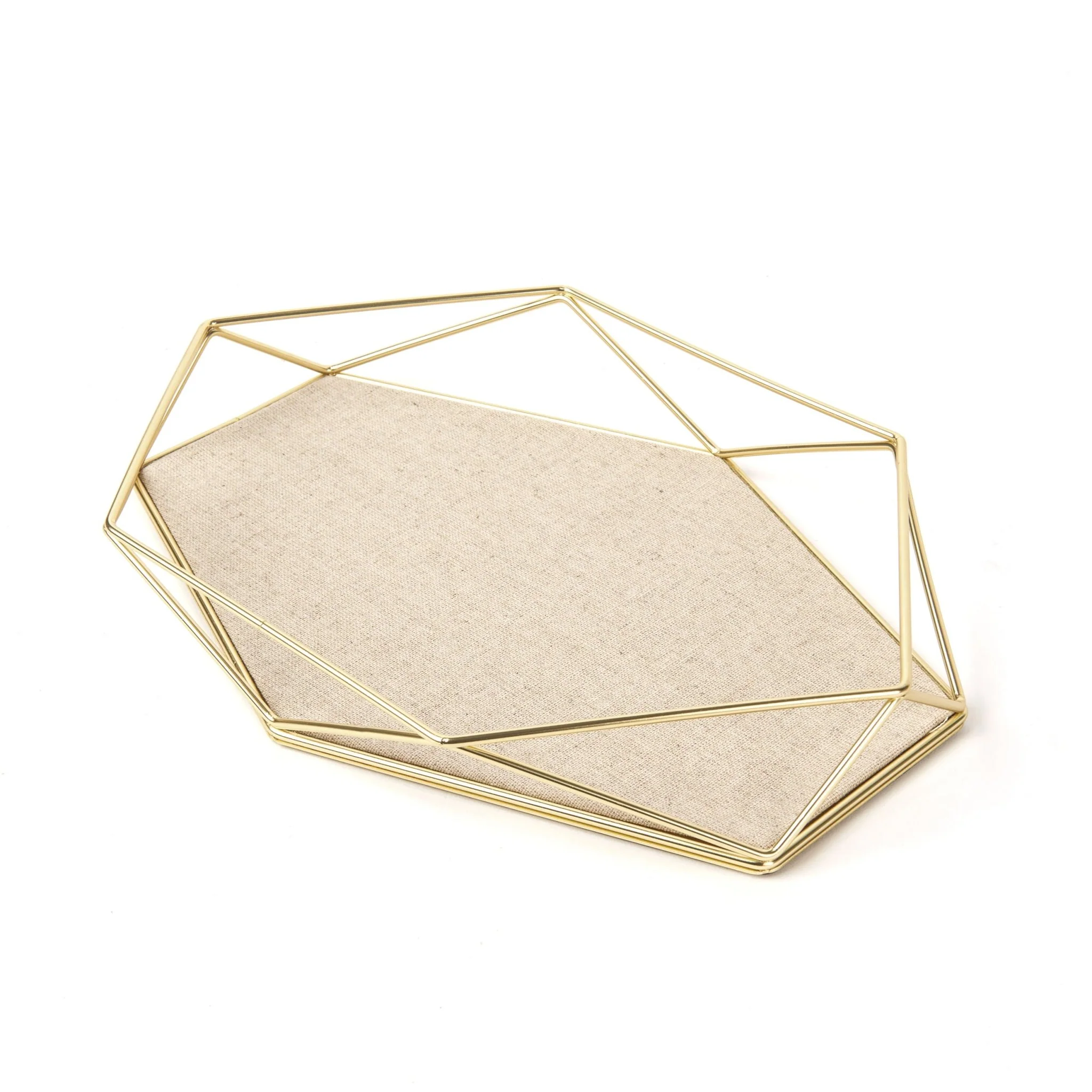 Porta Bijuterias Acessórios Prisma Dourado - Image 2