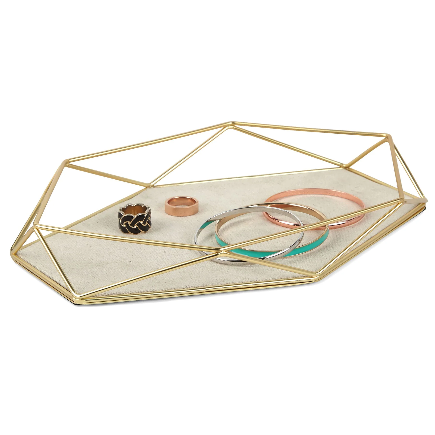 Porta Bijuterias Acessórios Prisma Dourado - Image 5
