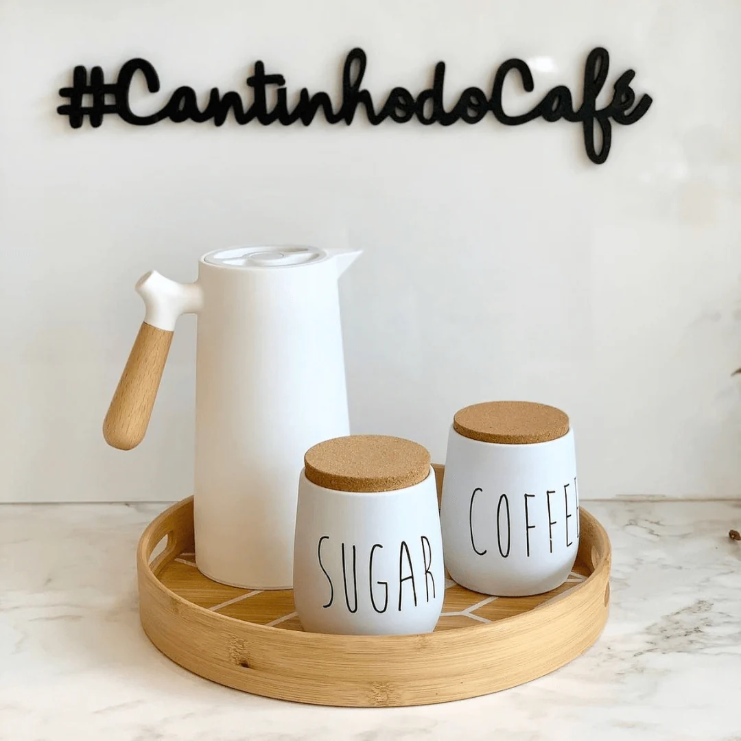 Porta Condimentos Oak Cafe Branco 850ml - Image 5