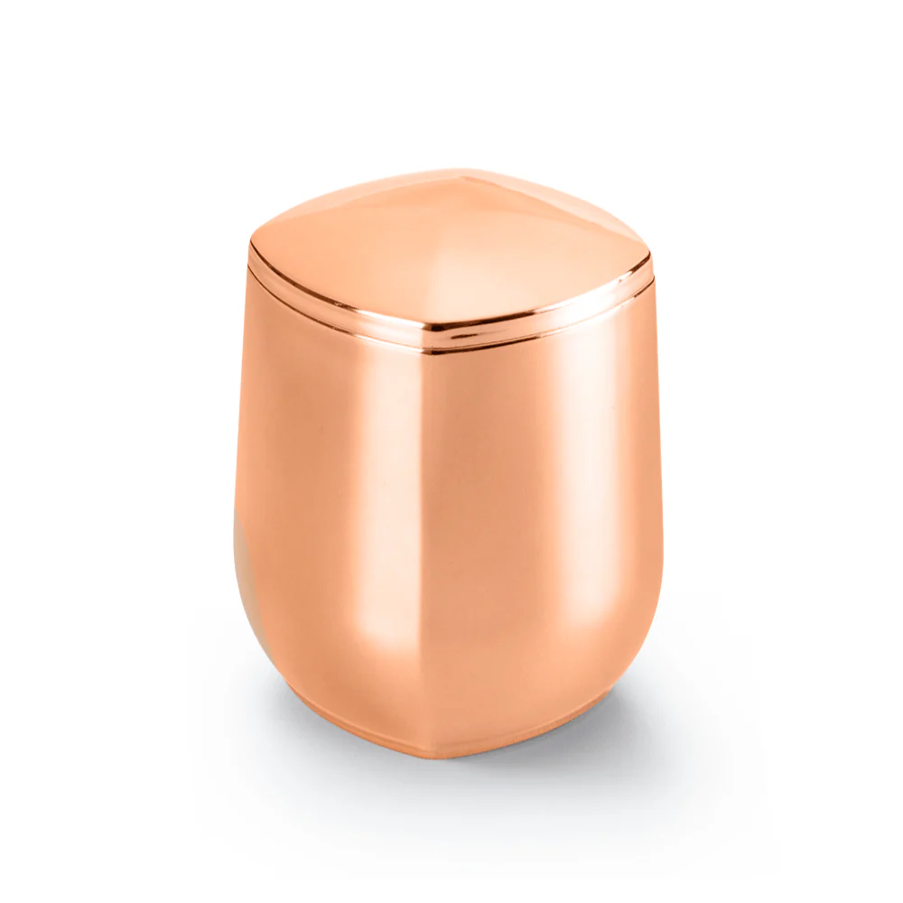 Porta Cotonete e Algodão Rose Gold Linha Conceito