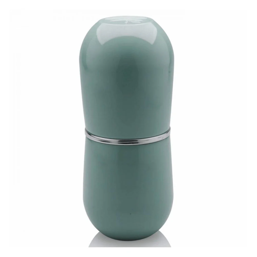 Porta Escova New Belly Com Tampa Verde - 20 cm