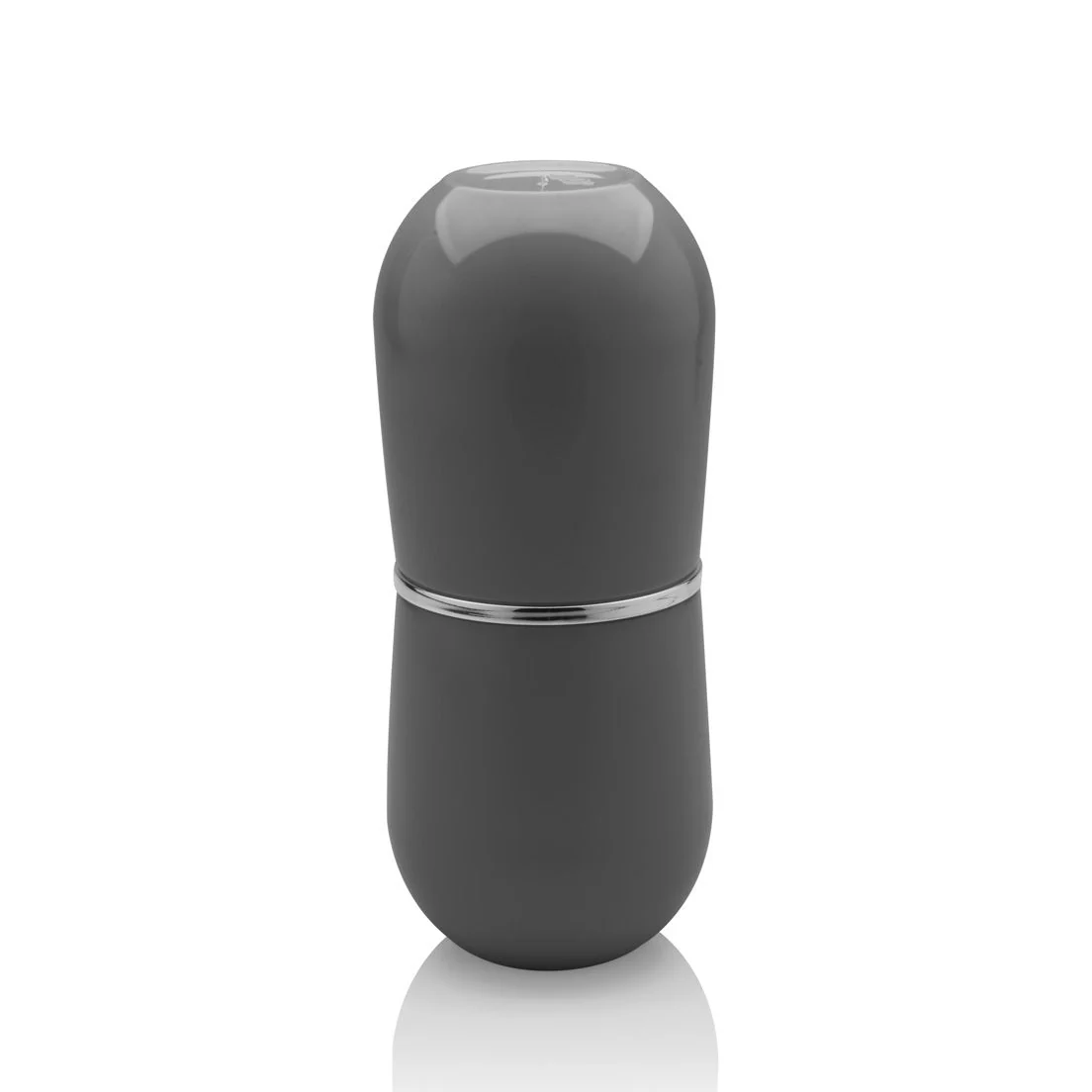 Porta Escova de Dente Cromo Belly Com Tampa Chumbo - 20 cm