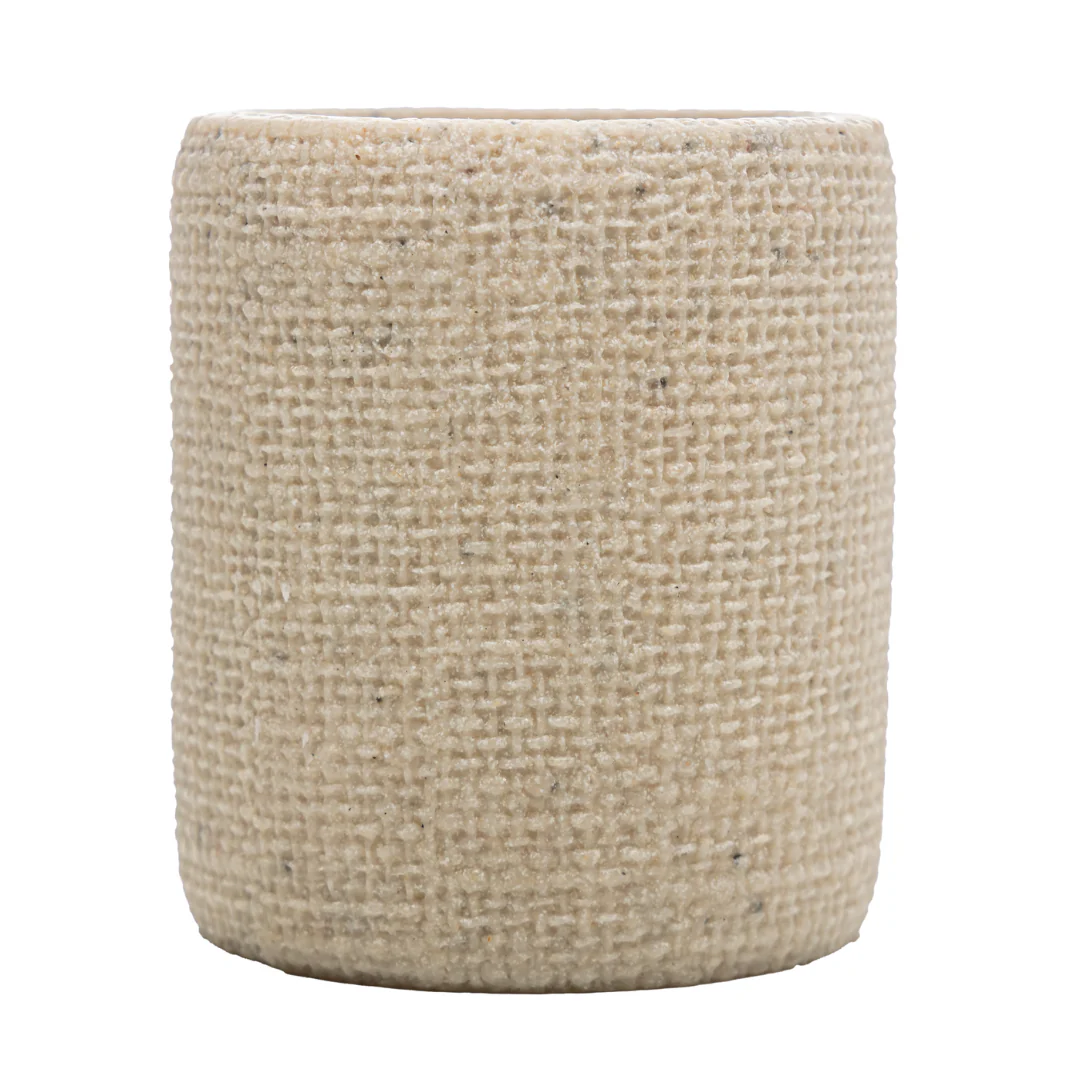 Porta Escova em Poliresina Linen Bege 9cm - Image 2