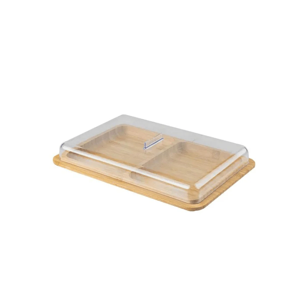 Porta Frios Duplo em Bambu com Tampa Sense 26,5cm - Image 9