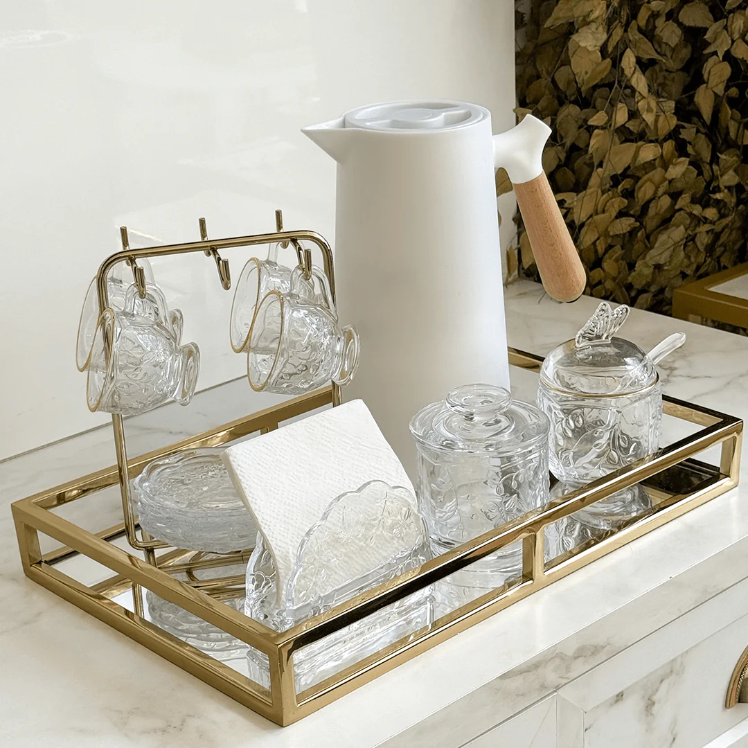 Açucareiro com Colher de Cristal New Butterfly com Fio de Ouro 250ml - Image 6
