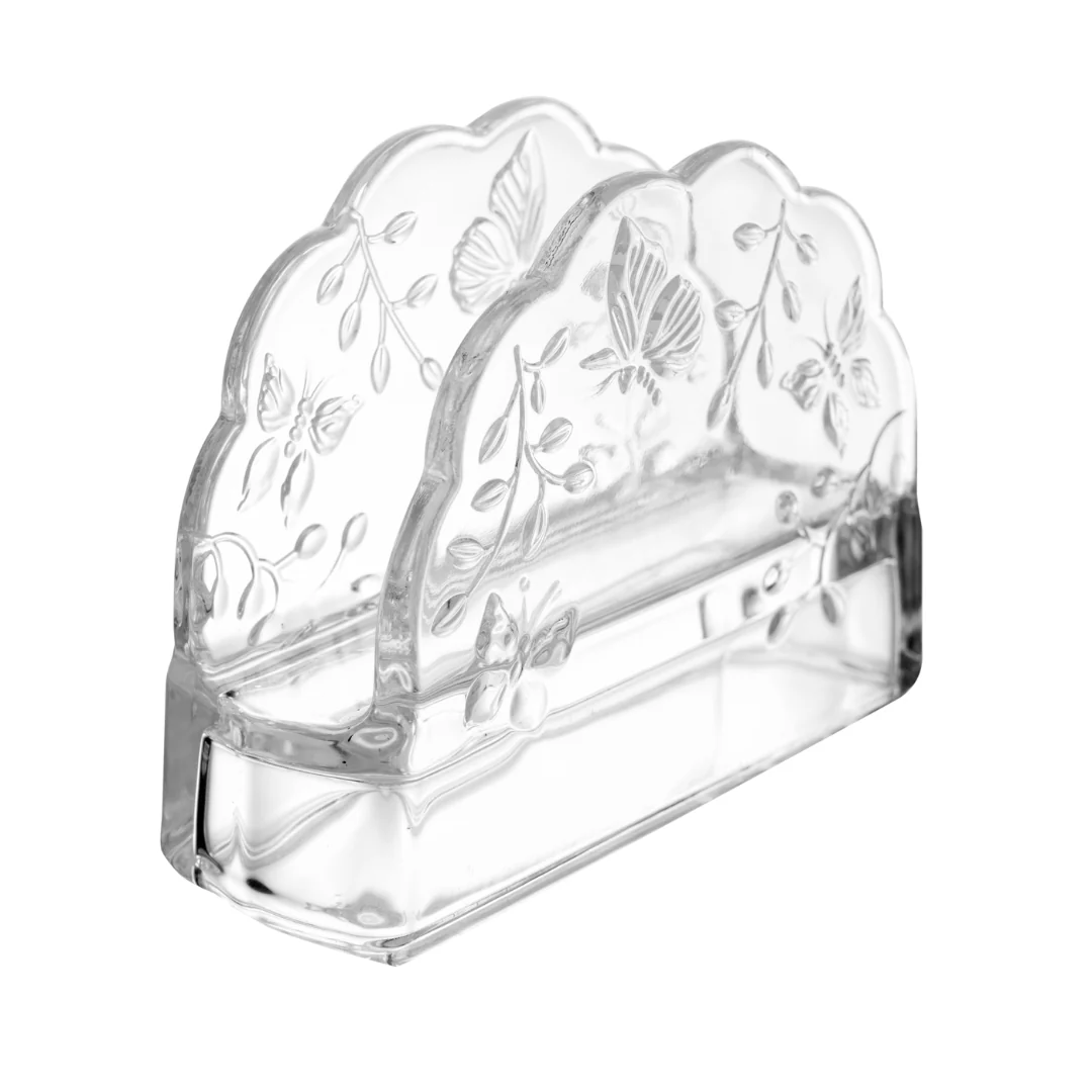 Porta Guardanapos em Cristal Ecológico New Butterfly 10,5cm - Image 5