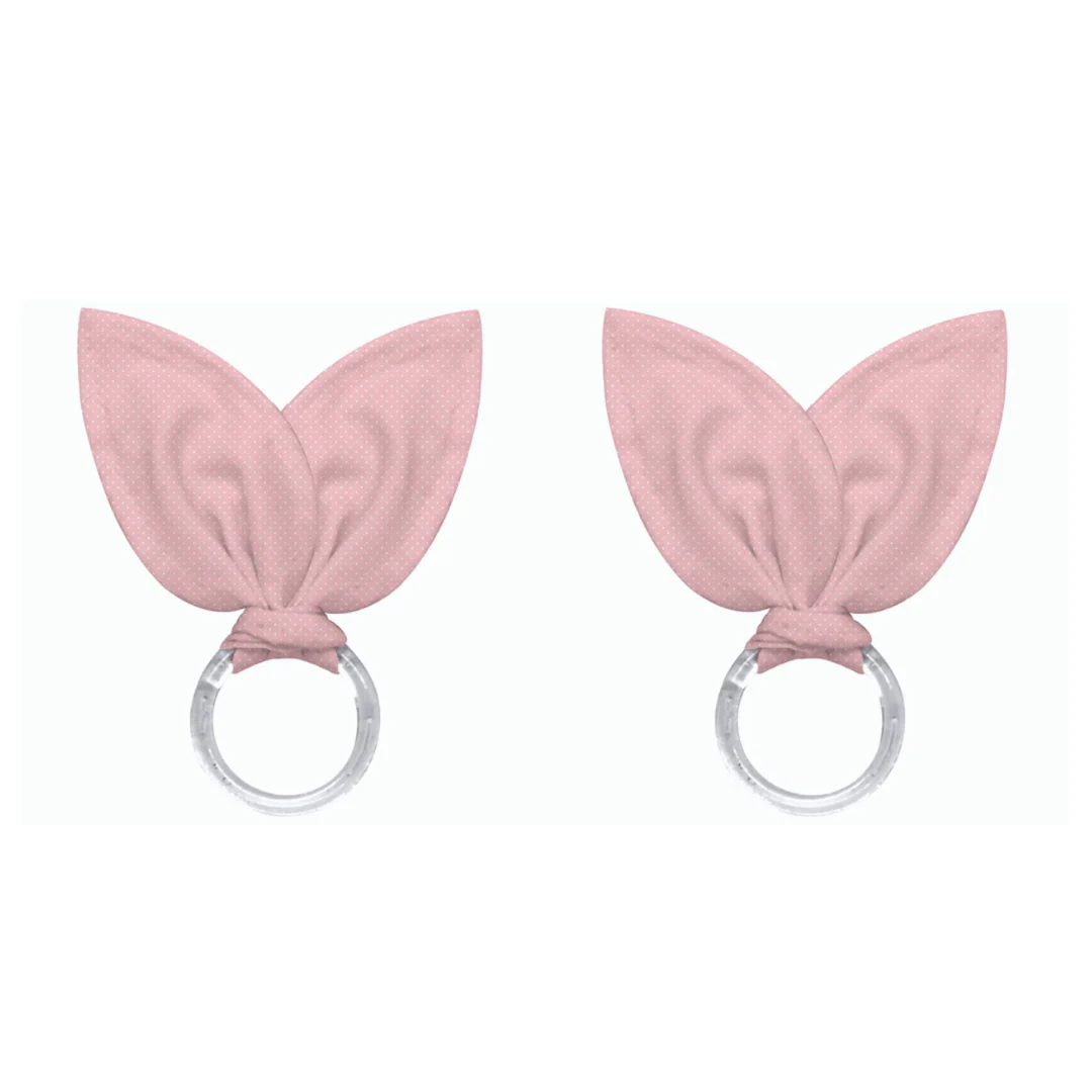 Porta Guardanapos Orelha de Coelho Páscoa Rosa 14cm 2 Peças