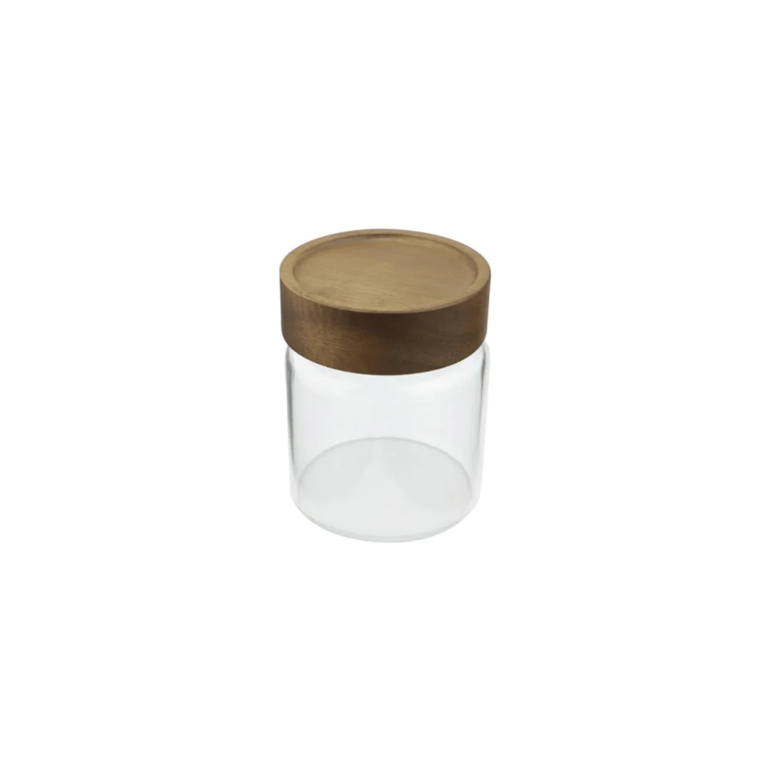 Porta Mantimento em Vidro Borossilicato com Tampa de Bambu 200ml