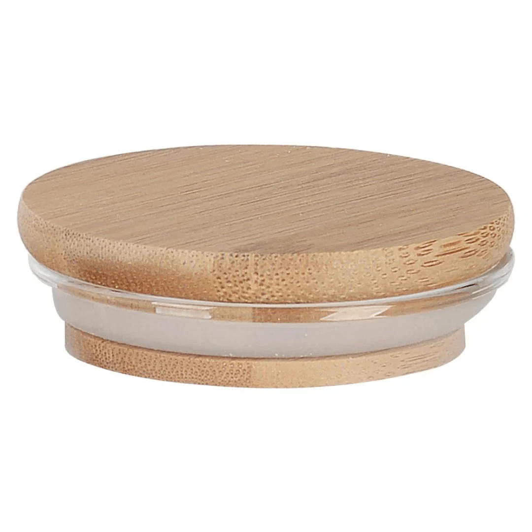 Porta Mantimento Vidro Borossilcato com Tampa de Bambu 450ml - Image 4