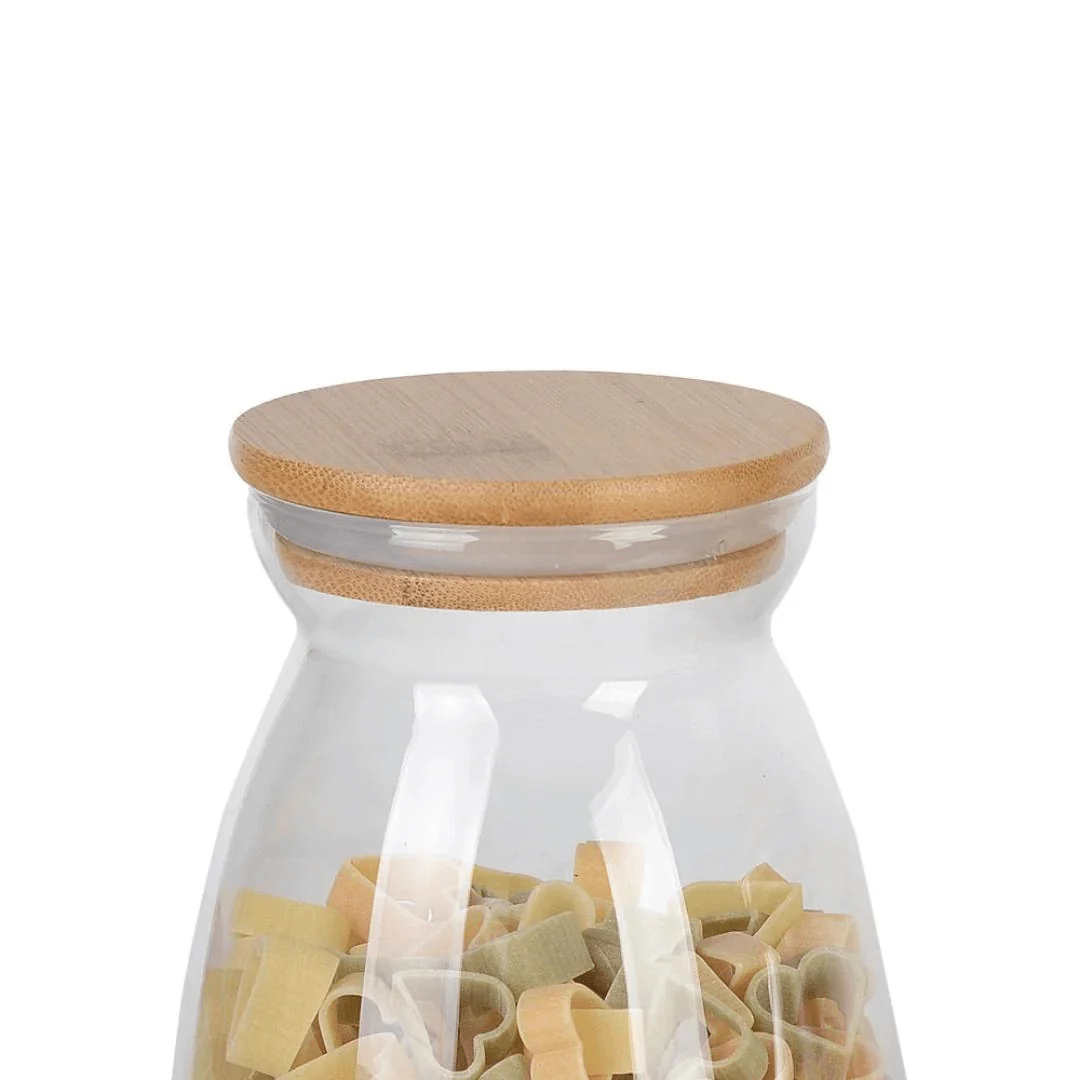 Porta Mantimento Vidro Borossilicato com Tampa de Bambu 1 Litro - Image 2