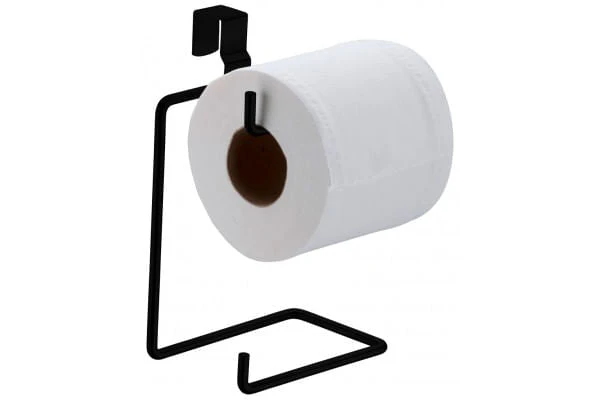 Porta Papel Higiênico Duplo para Caixa Acoplada Preto 20cm - Image 2