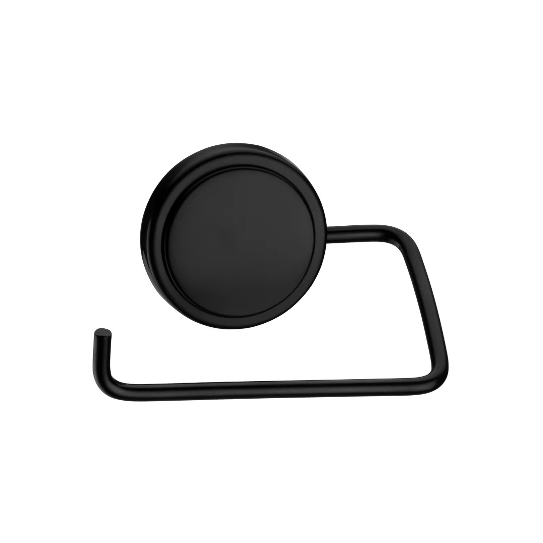 Porta Papel Higiênico Fixação por Adesivo Preto Fosco 12,5cm - Image 3