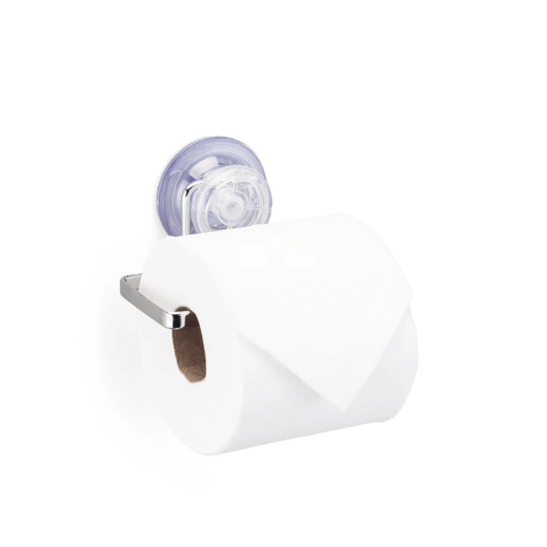 Porta Papel Higiênico Fixação Sucção Ventosa Cromado - Image 2