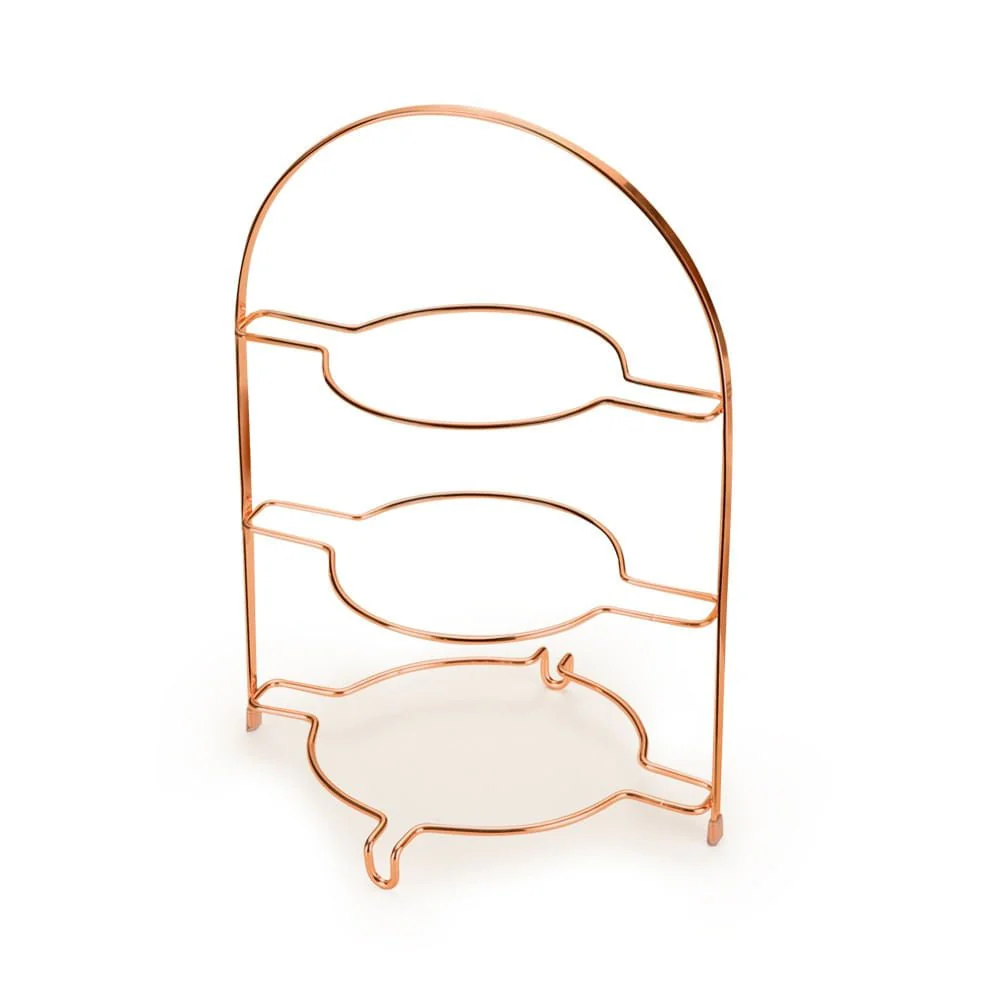 Porta Pratos Triplo Aço Piatina Rose Gold - Image 3